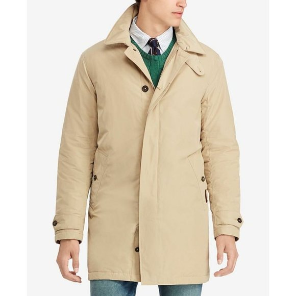 🔥499 Polo Ralph Lauren Water Repellent Commuter Coat Khaki Big & Tall Size 1XB - Picture 1 of 10